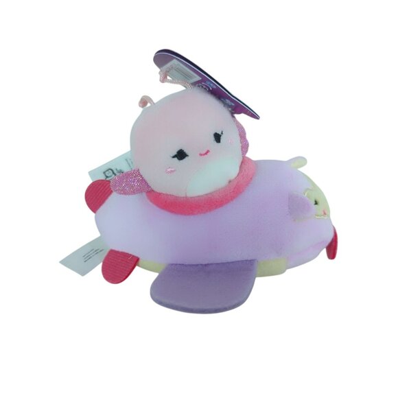 Squishville‎ Mini Squishmallow Pink Axolotl In Purple Airplane Plush Toy - Picture 5 of 14